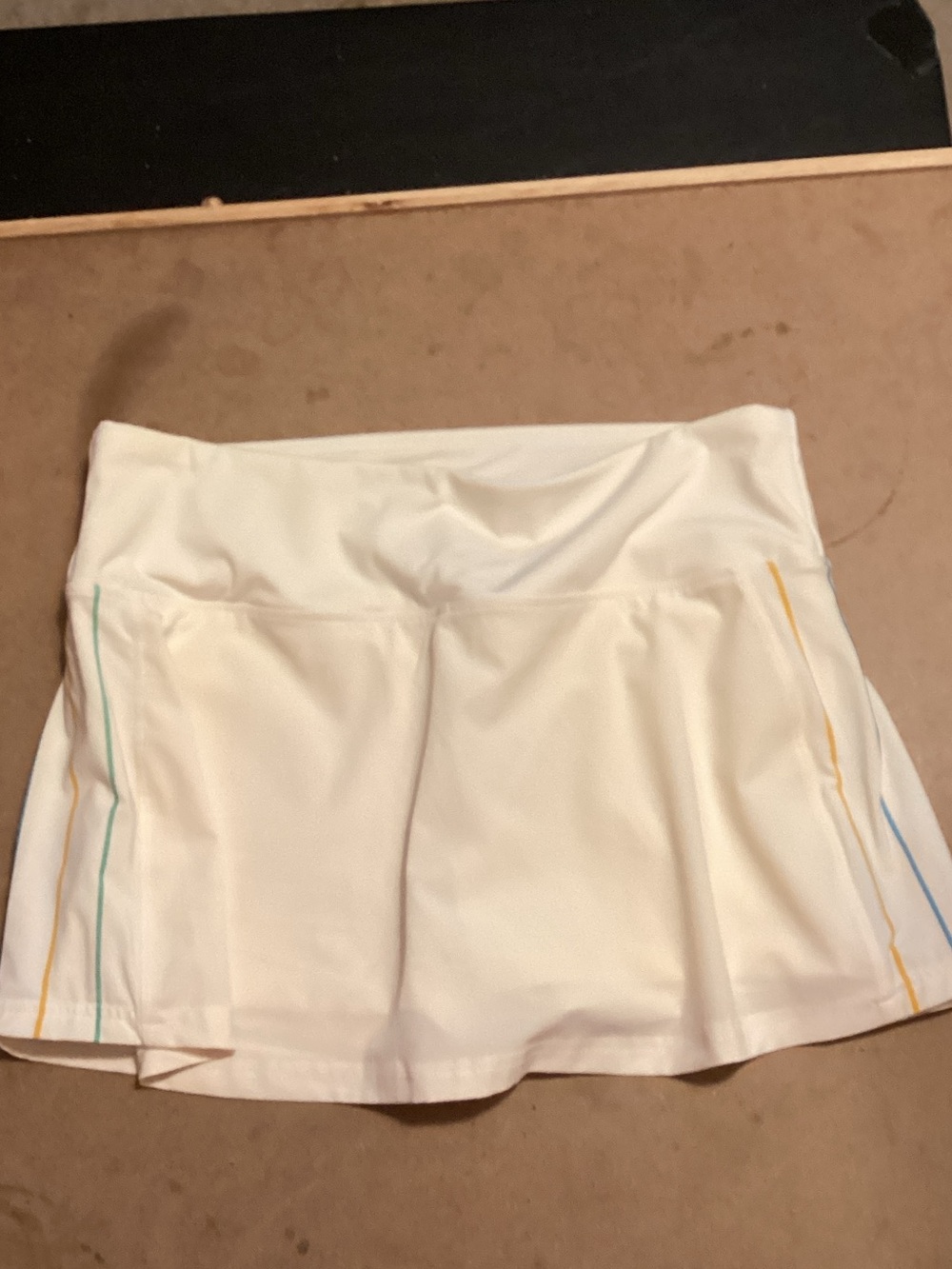 Fila White Circle Skirt with Multicolor Side Stitching. Size M
